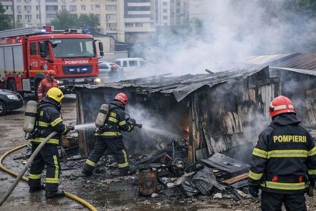 Un bărbat a suferit arsuri în urma unui incendiu produs într-o parcare din Chișinău