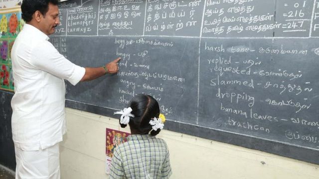 School education minister inspects elementary schools in Pennagaram