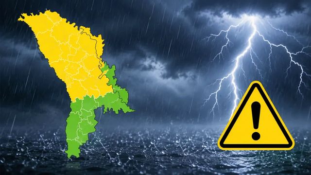 Se așteaptă ploi, grindină și vijelie. Meteorologii au emis cod galben de instabilitate atmosferică