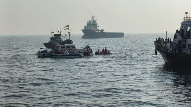 Boat carrying passengers capsizes near Mumbai coast; 1 dead, 66 rescued