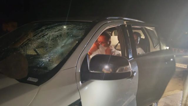 Maharashtra Ex Minister Anil Deshmukh Injured After Stones Thrown At Car